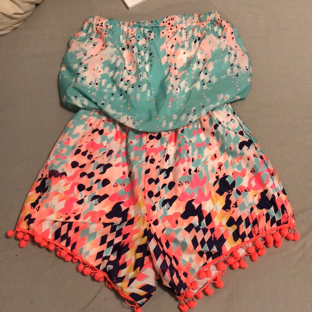 strapless romper